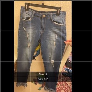 Size 11, blue jeans, skinny